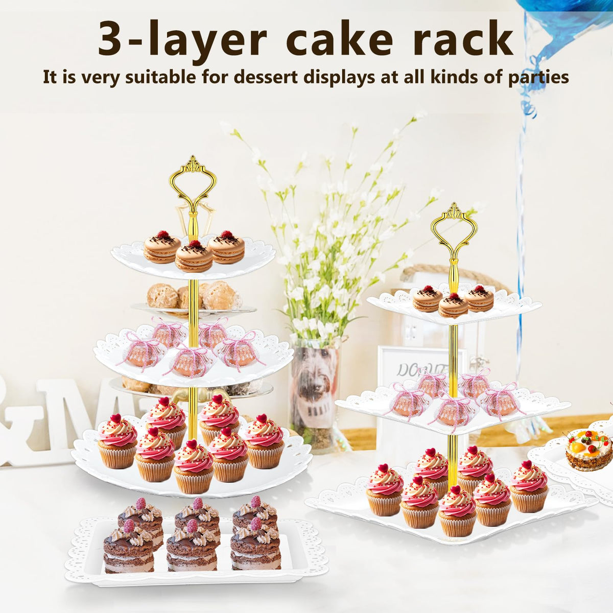 Lazycorner serving tray showcasing donuts and cookies with easy cleanup