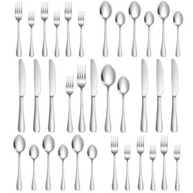 Lazycorner silverware set 30-piece with polished finish for elegant dining.
