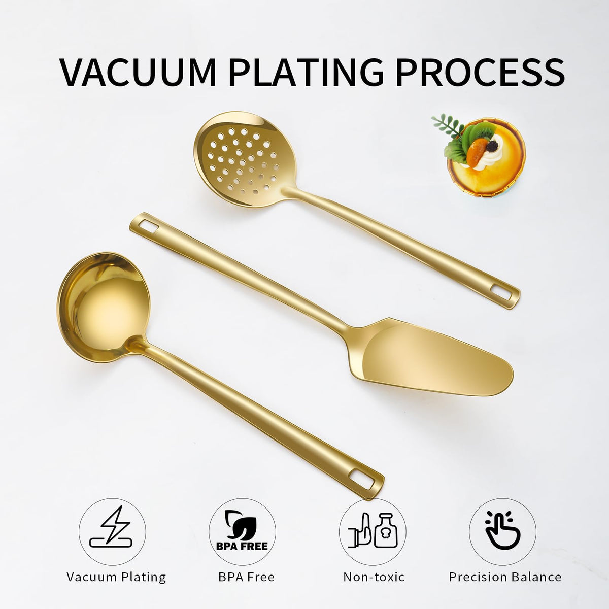 Lazycorner slotted spoon for serving sauces and sides
