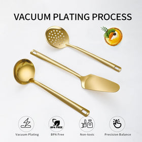 Lazycorner slotted spoon for serving sauces and sides