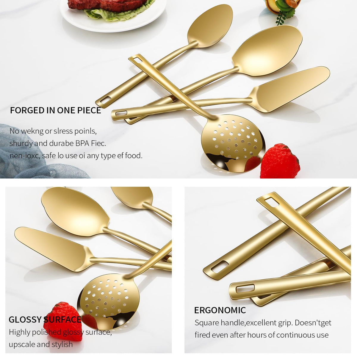 Lazycorner slotted turner drains liquids while cooking