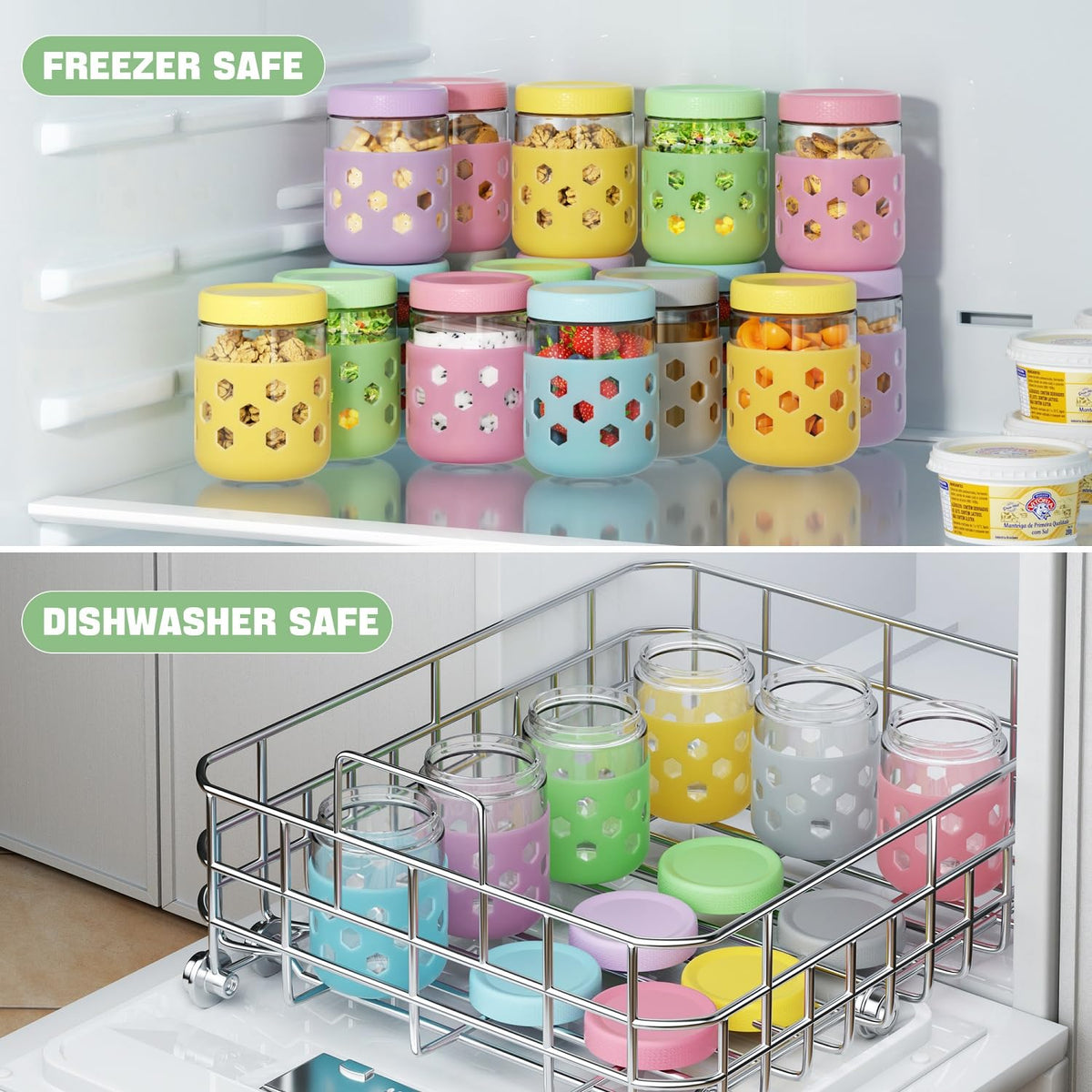 Lazyshine yogurt parfait jar shows colorful layers and stays fresh longer