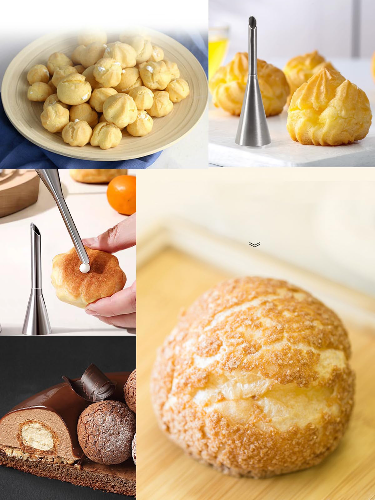 Lbaixjj bismark pastry tip for filling yields clean hollow pastries