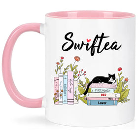 Lbanasd Swiftea mug front view with double-sided design for singer fans and gifts