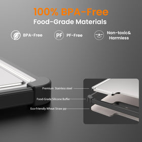LBD food-grade wheat straw PP layer adds eco-friendly durability.