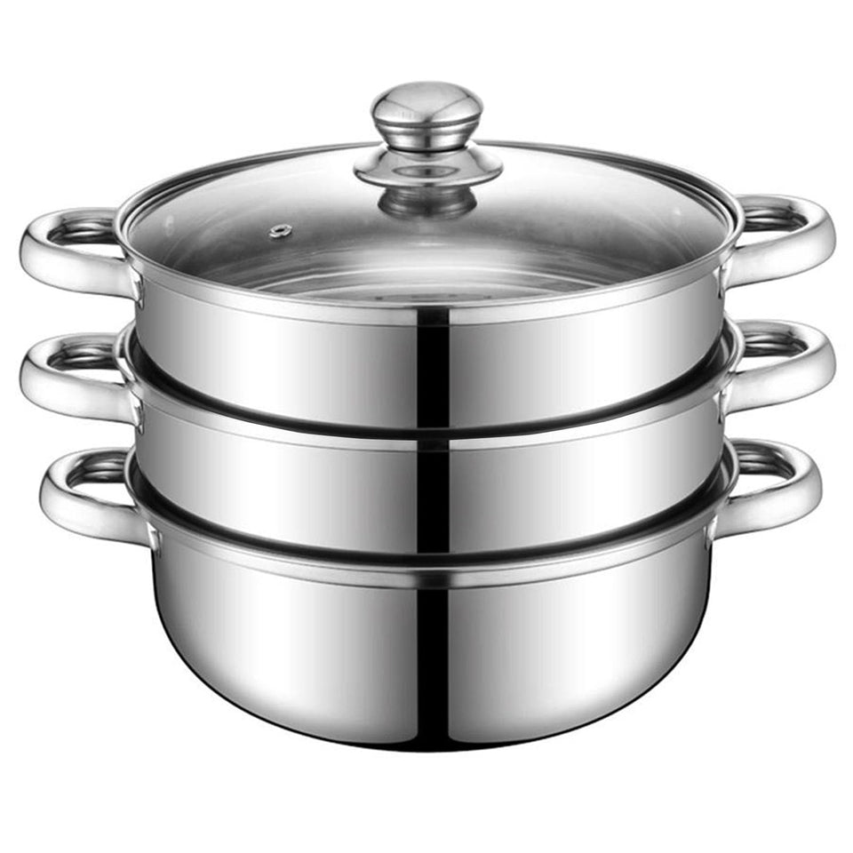 Lcilent 11-inch bottom pot for versatile steaming and healthy meals.