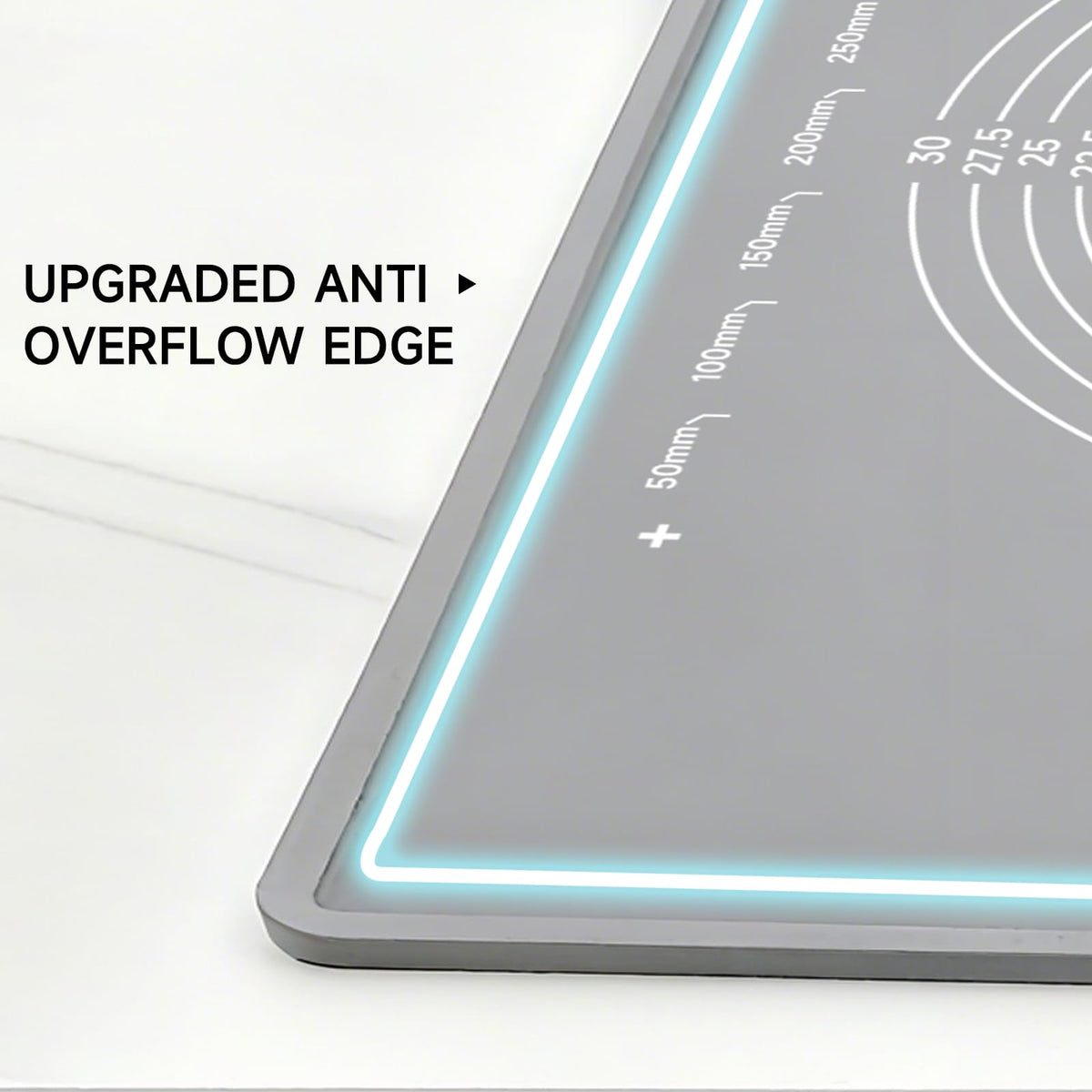 LCOCWMY silicone mat demonstrates anti-slip base during kneading.