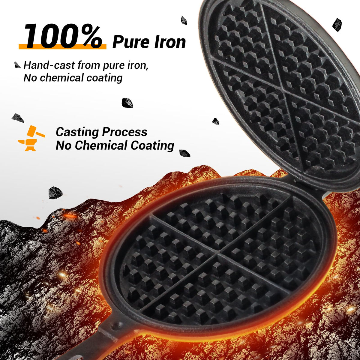 LD HuYY detachable parts simplify cleaning after cooking waffles
