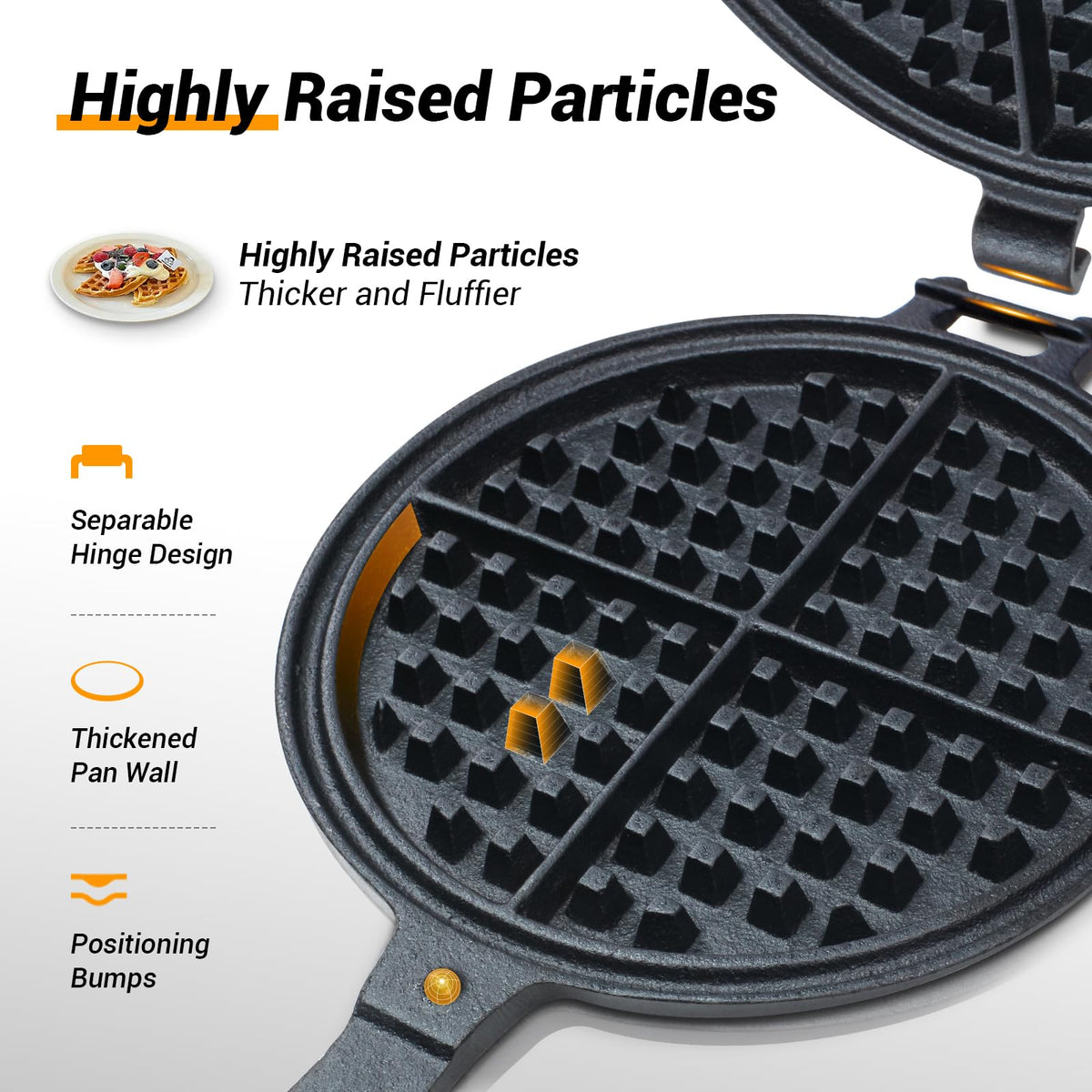 LD HuYY 8-inch waffle maker ideal for sharing breakfasts