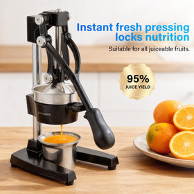 Ldiaopg orange and lemon juicer highlighting whole-fruit press capability