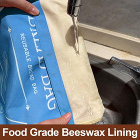 LDJRCP Beeswax Bread Bag blue-grey freezer-safe for batch freezing