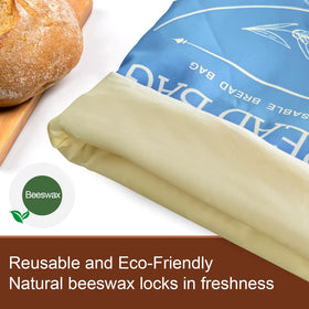 LDJRCP Beeswax Bread Bag blue-grey multi-purpose for bread and snacks