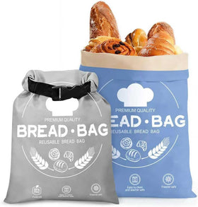 LDJRCP Beeswax Bread Bag blue-grey open for fresh sourdough storage at home