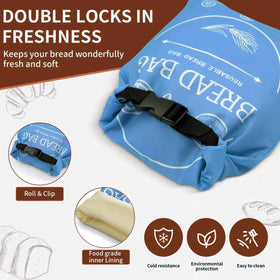 LDJRCP Beeswax Bread Bag blue-grey picnic-ready for on-the-go freshness