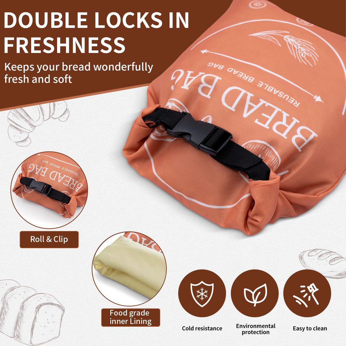 LDJRCP durable beeswax bread bag for daily baking and reuse.