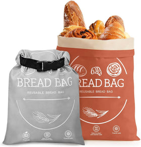 LDJRCP beeswax bread bag open, keeps sourdough crust crispy on the counter.