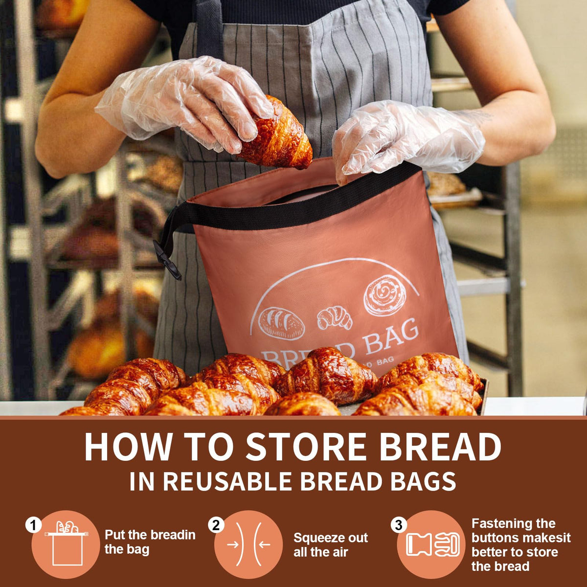 LDJRCP eco-friendly bread bag packaging, reduces plastic waste.