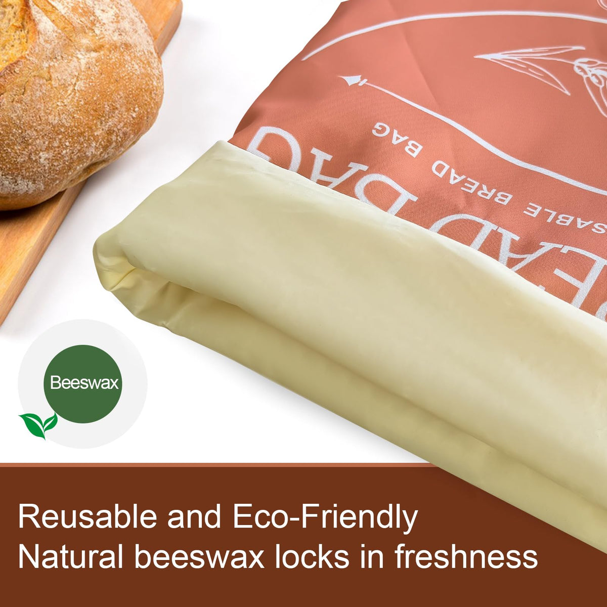 LDJRCP sourdough stored in bread bag on counter stays fresh.