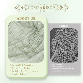 Le courant soft breathable cheesecloth fabric boosts table aesthetics.