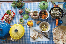 Le Creuset butter crock dishwasher safe design matches other stoneware for easy care