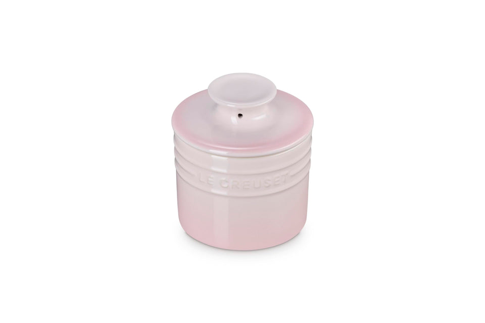 Le Creuset butter crock shell pink 6 oz for easy spreading