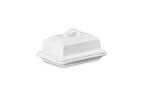 Le Creuset butter dish front view showing two-stick capacity for easy serving