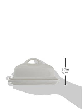 Le Creuset butter dish with lid on for mess-free countertop use