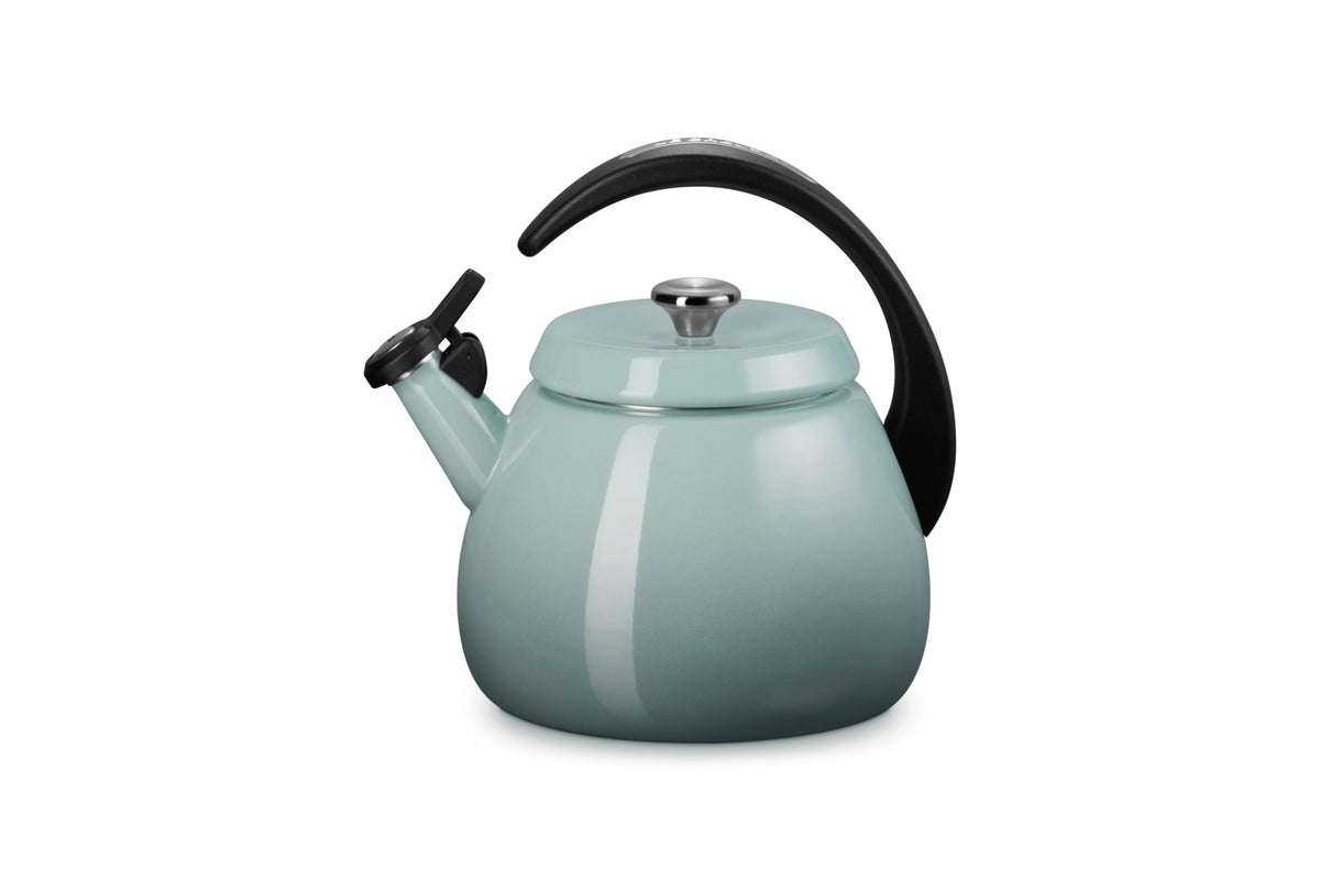 Le Creuset Cloche Kettle Sea Salt front view for fast hot water and tea prep