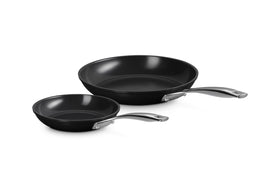 Le Creuset Essential 8-inch fry pan with non-stick ceramic for easy release and quick cleanup.
