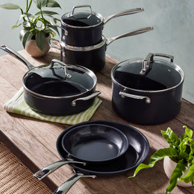 Le Creuset 10in pan is dishwasher-safe with a durable base that resists warping
