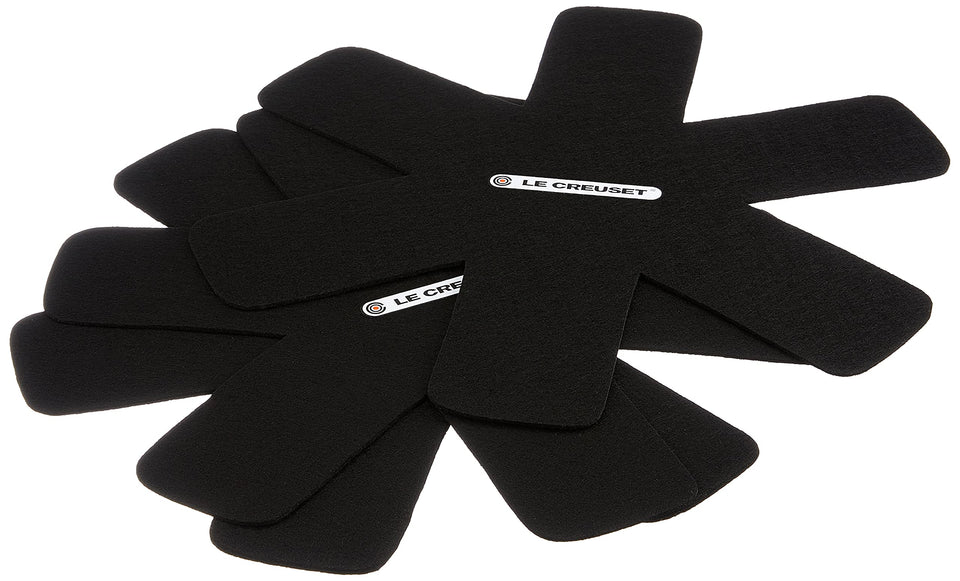 Le Creuset felt protectors, 3-pack, cushion between pots to prevent scratches.