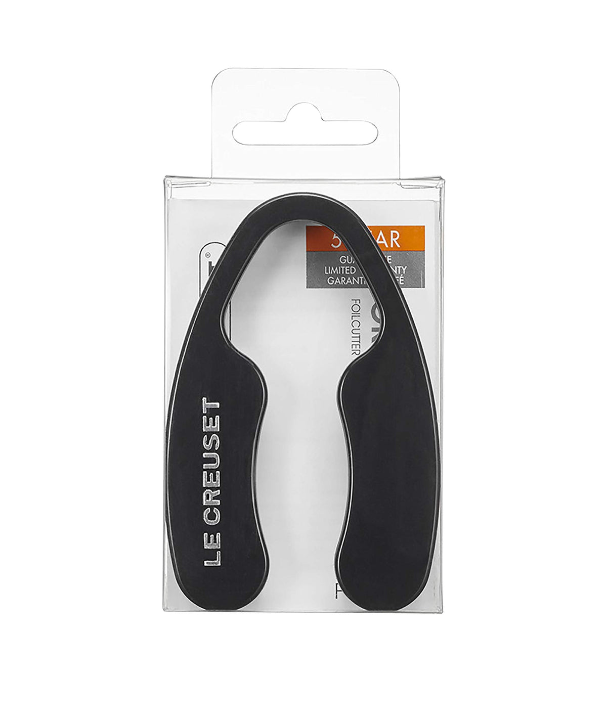 Le Creuset foil cutter showing ergonomic handle for comfortable, one-handed bottle prep.