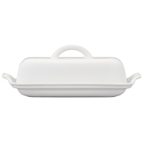 Le Creuset Heritage butter dish is dishwasher-safe for quick cleanup.