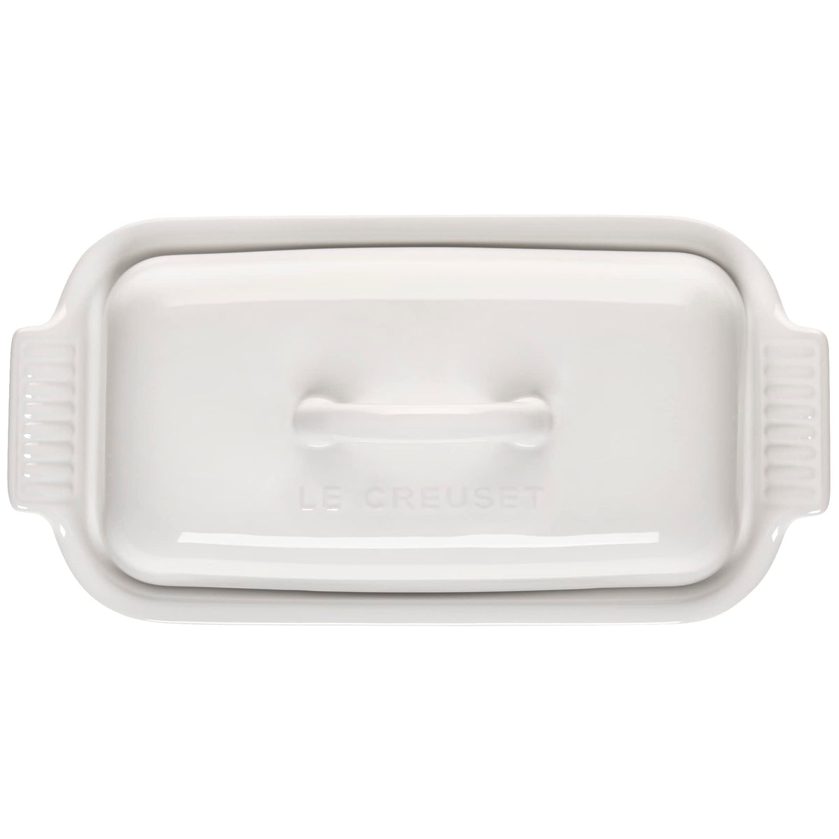 Le Creuset Heritage butter dish from fridge to table for convenience.