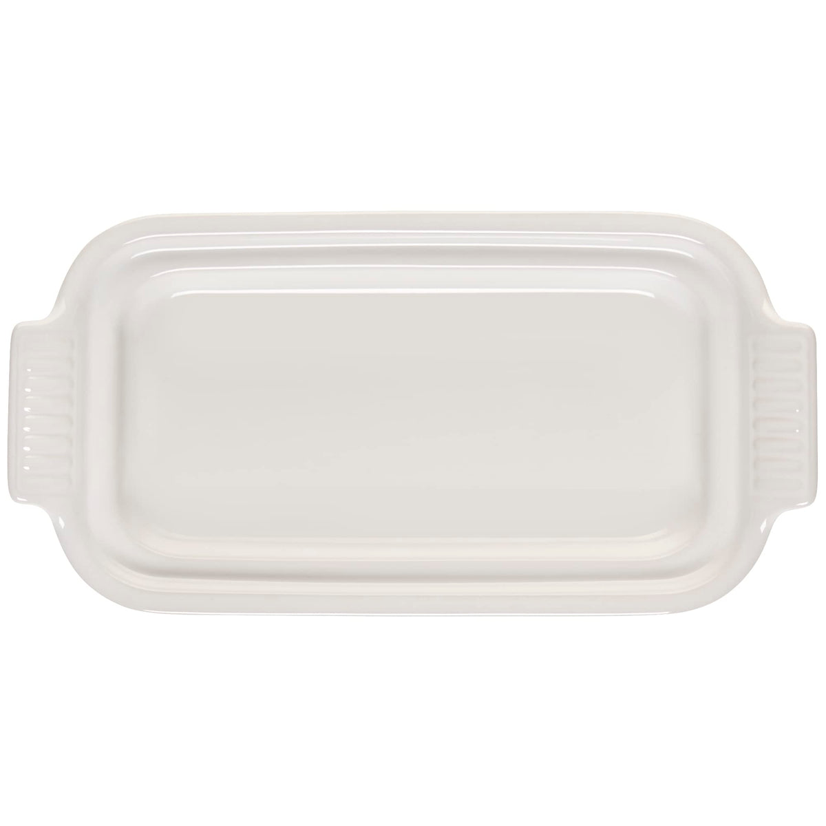 Le Creuset Heritage butter dish glaze close-up showing chip-resistant finish.
