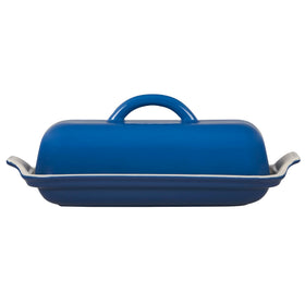 Le Creuset Heritage Butter Dish Marseille, table-ready display for European sticks.