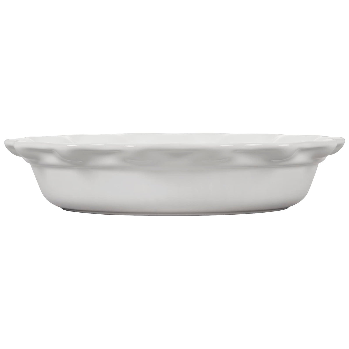 Le Creuset Heritage Pie Dish interior enamel releases foods easily for quick cleanup.