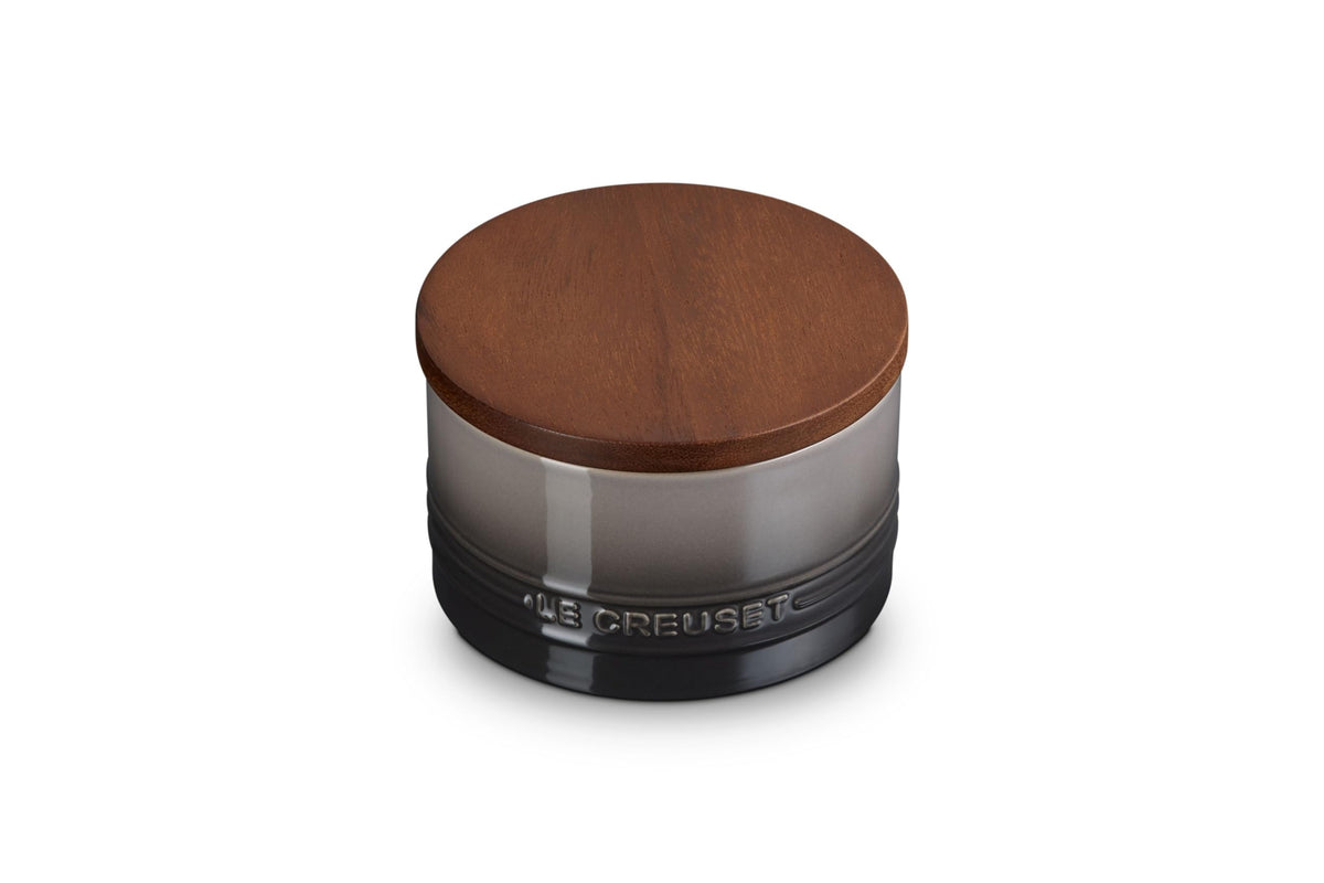 Le Creuset Signature salt cellar front view highlights airtight storage and easy access