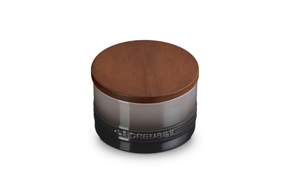 Le Creuset Signature salt cellar front view highlights airtight storage and easy access