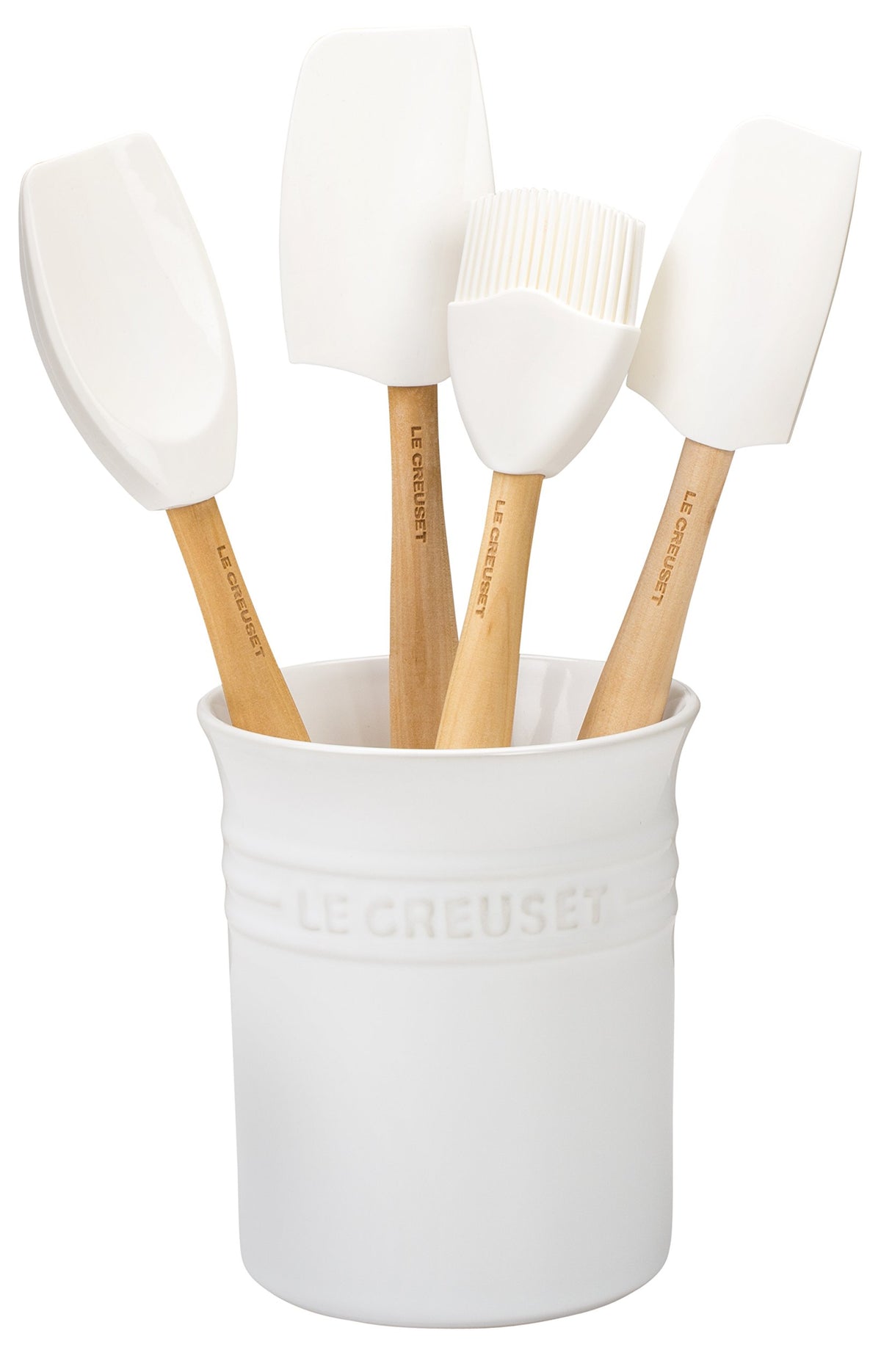 Le Creuset silicone craft series stoneware crock for easy tool storage