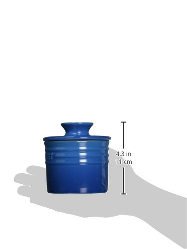 Le Creuset stoneware butter crock showcasing non-porous glaze and odor resistance