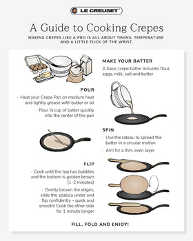 Le Creuset pan oven-safe up to 500°F for versatile finishing