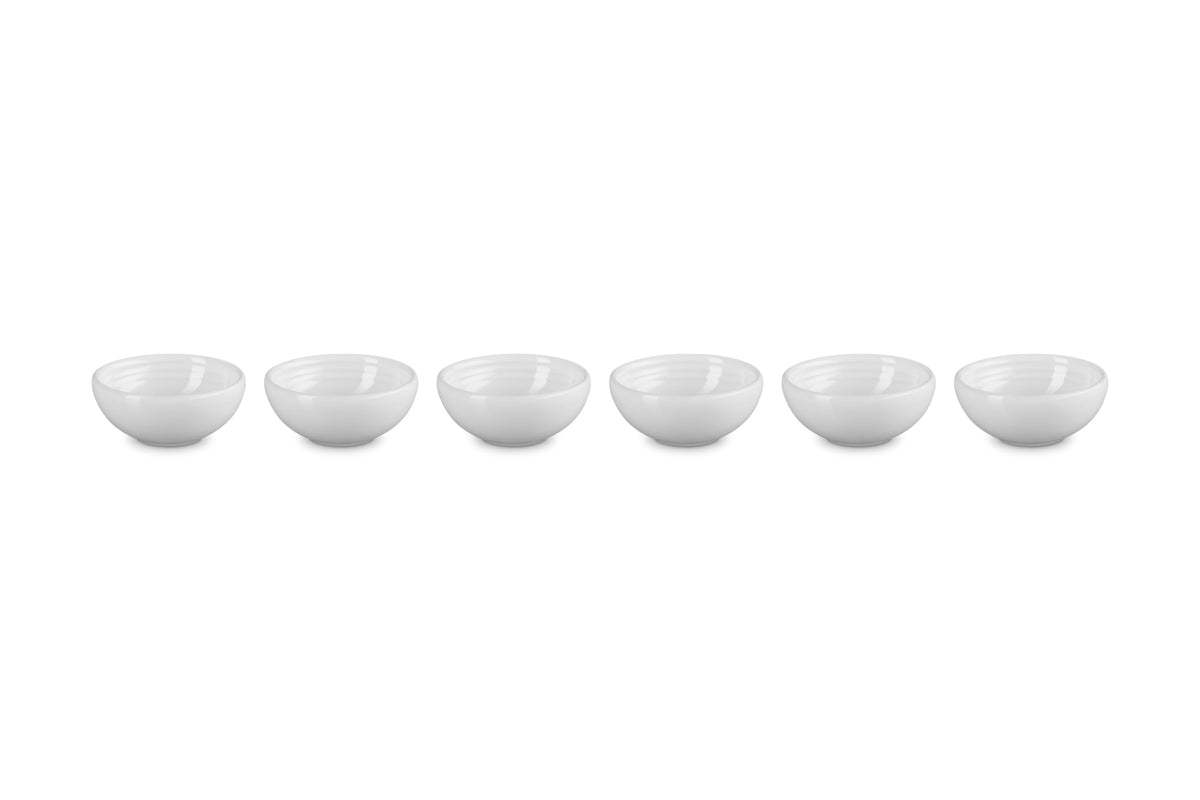 Le Creuset Vancouver pinch bowls 2 oz in white for sauces and portions
