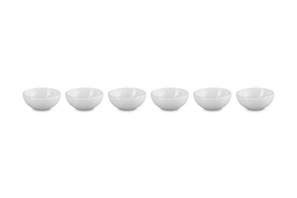 Le Creuset Vancouver pinch bowls 2 oz in white for sauces and portions