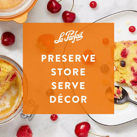 Dishwasher-safe Le Parfait 1L jar for effortless cleanup