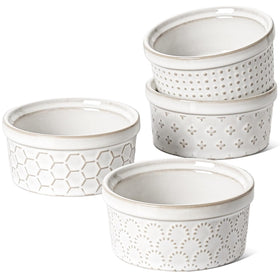 LE TAUCI 4oz ramekins embossed pattern elevate desserts with classic farmhouse charm