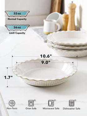 LE TAUCI apple-pie-ready ceramic dish designed for delicious fruit pies.