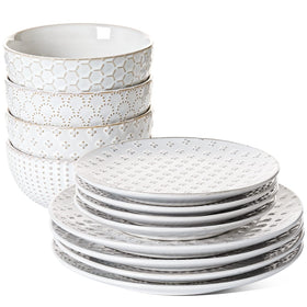 LE TAUCI Arctic White 10-inch dinner plate for everyday meals with a clean modern look.