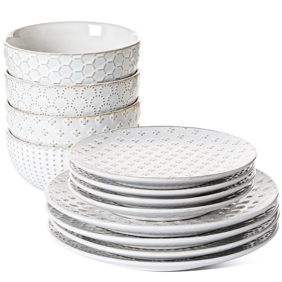 LE TAUCI Arctic White 10-inch dinner plate for everyday meals with a clean modern look.