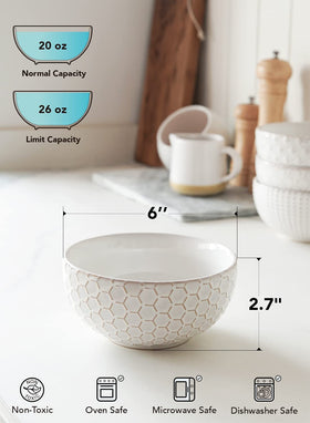 LE TAUCI Arctic White oven-safe bowl for versatile kitchen uses.